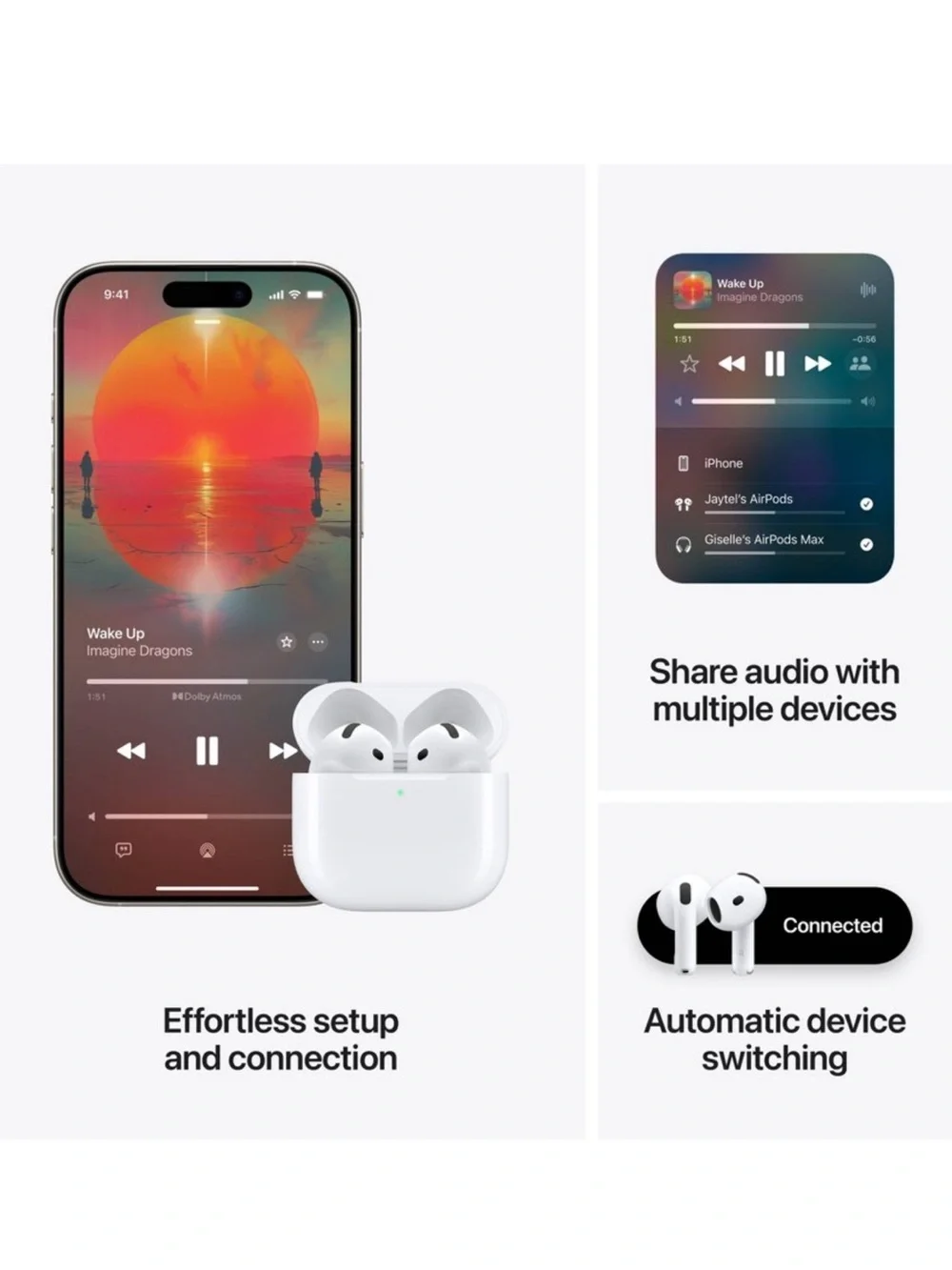 Apple AirPods 4 Wireless Earbuds With Active Noise Cancellation — White NIB